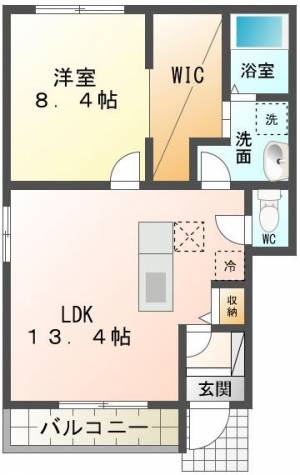 モンテ　ラガッツァ 103号室の間取り画像