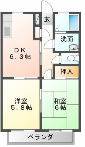 シャーメゾン加藤 C107号室の間取り画像