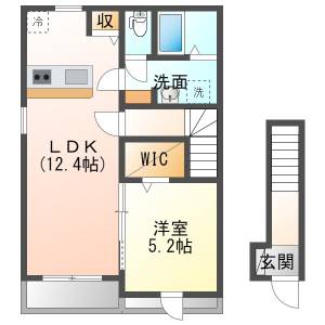 アトレ萩生 202号室の間取り画像