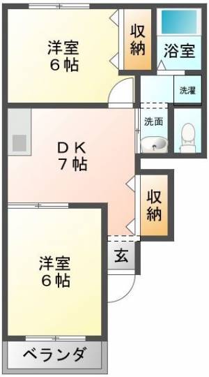 パシエンテB 105号室の間取り画像