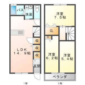 レトアメルヴェイユ 101号室の間取り画像