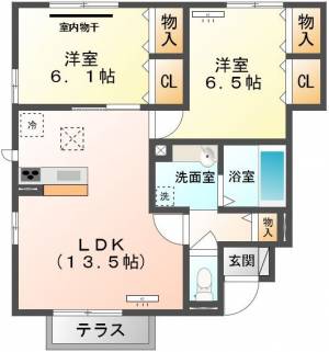 D-room船木 103の間取り画像