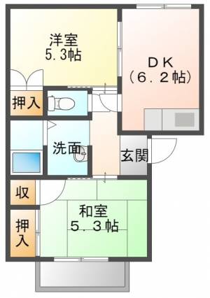 ハーティハイツ繁本 101の間取り画像