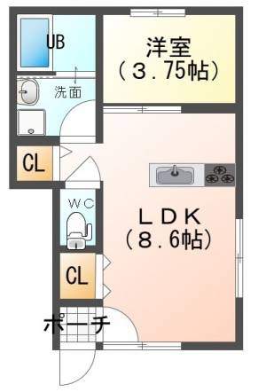  高木町新築アパート　 BC1Fの間取り画像