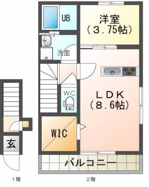   高木町新築アパート　 BC2Fの間取り画像