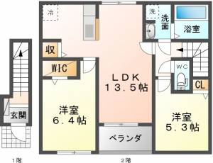 東雲町2丁目アパート 202号室の間取り画像