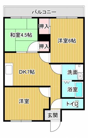 井上本社コーポ 103の間取り画像