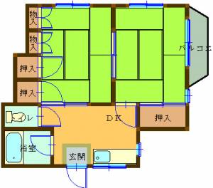 コーポ束本 203の間取り画像