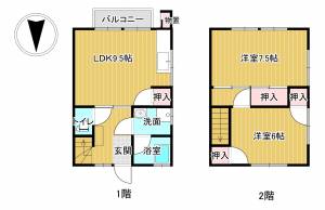 ISHIHARA正円寺貸家 北2の間取り画像