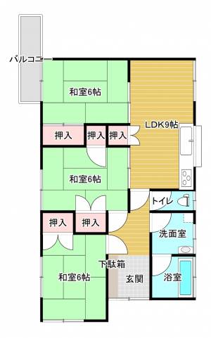 曽根一戸建 1の間取り画像