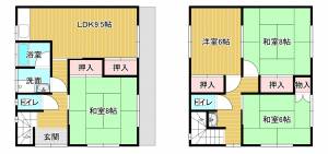 岡田貸家①（古三津） 1の間取り画像