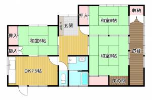 船田一戸建 1の間取り画像