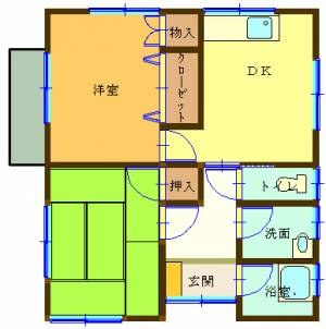 藤本貸家 3の間取り画像