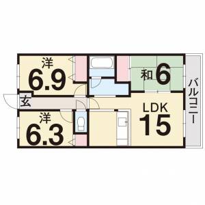 サンヴァリエ岩崎 202の間取り画像