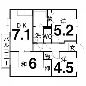 フォブール一色Ⅱ 204の間取り画像