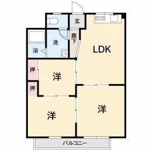 コーポラスいが 303の間取り画像