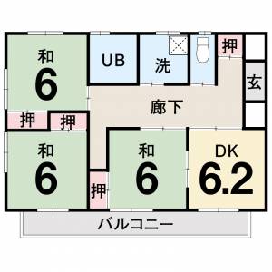 スバルハイツ 101号の間取り画像