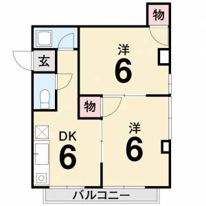 コスモビル 302号の間取り画像