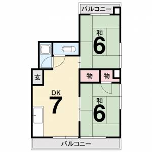 コスモビル 402号の間取り画像