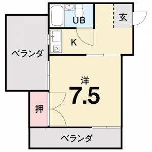 第3永田ビル 502号の間取り画像