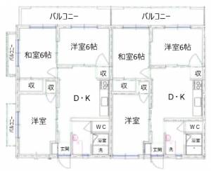 西条市樋之口売アパート の間取り画像