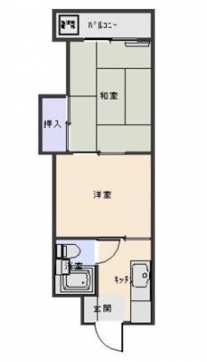 アークマンション　川之江の2K賃貸マンション 306の間取り画像