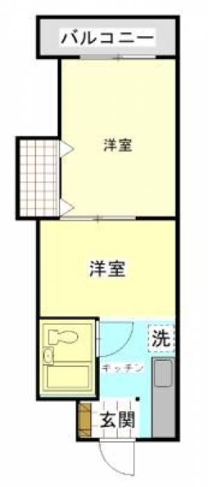 アークマンション　川之江の2K賃貸マンション 306の間取り画像