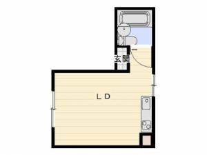 ハウスミーコ　川之江のワンルーム賃貸マンション 105の間取り画像