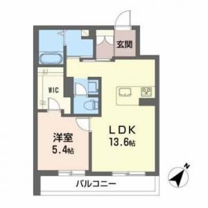 コートノワール　川之江の1LDK賃貸マンション 201の間取り画像