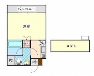 プログレッソ　川之江の1K賃貸マンション 605の間取り画像