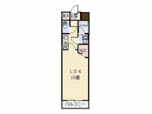 イロハビル　川之江の1K賃貸マンション 203の間取り画像