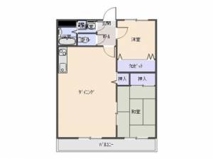 ユーミー笹野　伊予三島の2LDK賃貸マンション 303の間取り画像