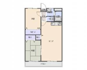 シトラスハーモニー　伊予三島の2LDK賃貸マンション 303の間取り画像