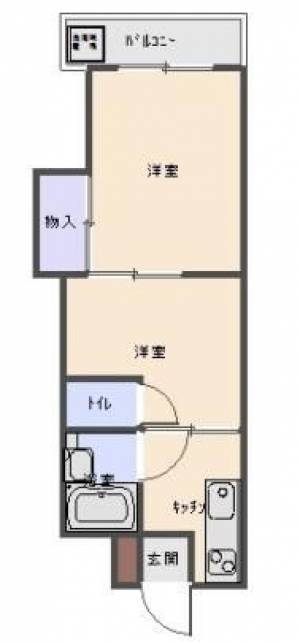アークマンション　川之江の2K賃貸マンション 103の間取り画像