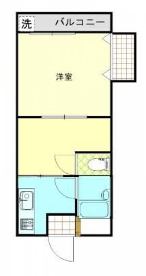 アークマンション　川之江の2K賃貸マンション 302の間取り画像