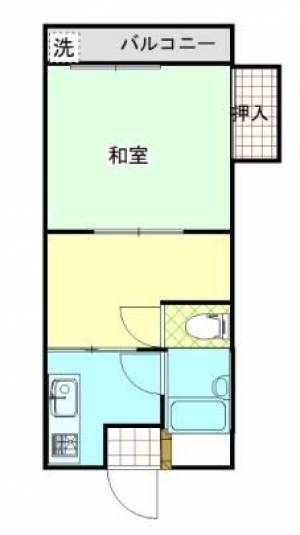 アークマンション　川之江の2K賃貸マンション 302の間取り画像