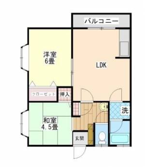 第１丸井ビル　川之江の3DK賃貸マンション 203の間取り画像