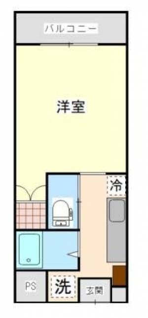 スローライフマンション　川之江のワンルーム賃貸マンション 202の間取り画像