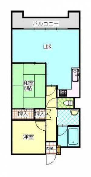 センコーハイツ金田　川之江の2LDK賃貸マンション 504の間取り画像