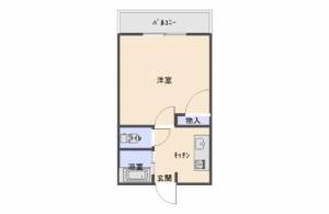 中央ハイツ　伊予三島の1K賃貸マンション 310の間取り画像