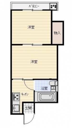 アークマンション　川之江の2K賃貸マンション 108の間取り画像