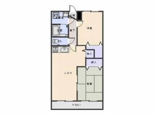 サンライズ清和　川之江の2LDK賃貸マンション 102の間取り画像