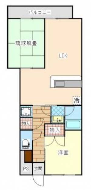 桃山ハイツ　伊予三島の2LDK賃貸マンション 205の間取り画像