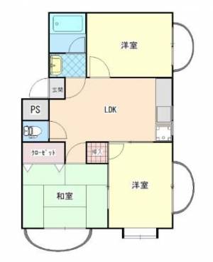 第一続木マンション　伊予土居の2DK賃貸マンション 25の間取り画像