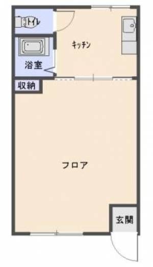 アークマンション別館　川之江の1K賃貸マンション 1Aの間取り画像