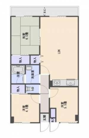 センコーハイツ金田　川之江の3LDK賃貸マンション 605の間取り画像