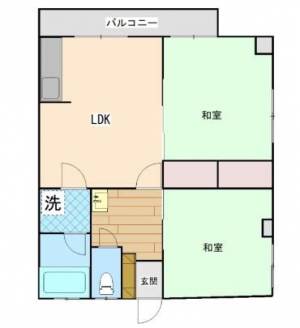 第１丸井ビル　川之江の3DK賃貸マンション 401の間取り画像