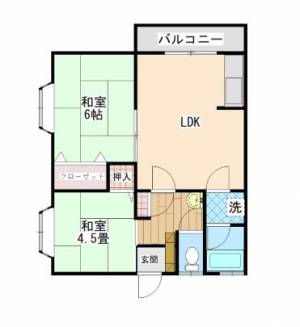 第１丸井ビル　川之江の3DK賃貸マンション 303の間取り画像