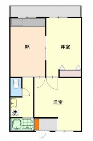 新宅ビル　川之江の2DK賃貸マンション 203の間取り画像