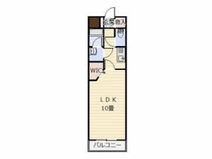 イロハビル　川之江の1K賃貸マンション 107の間取り画像